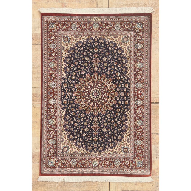 Vintage Persian Qum Rug, 03'04 X 04'10 For Sale - Image 10 of 10