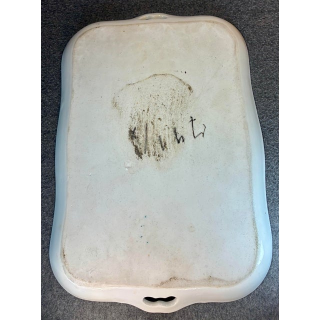 Antique Hand Painted Porcelain Handled Serving Tray For Sale In Greenville, SC - Image 6 of 6