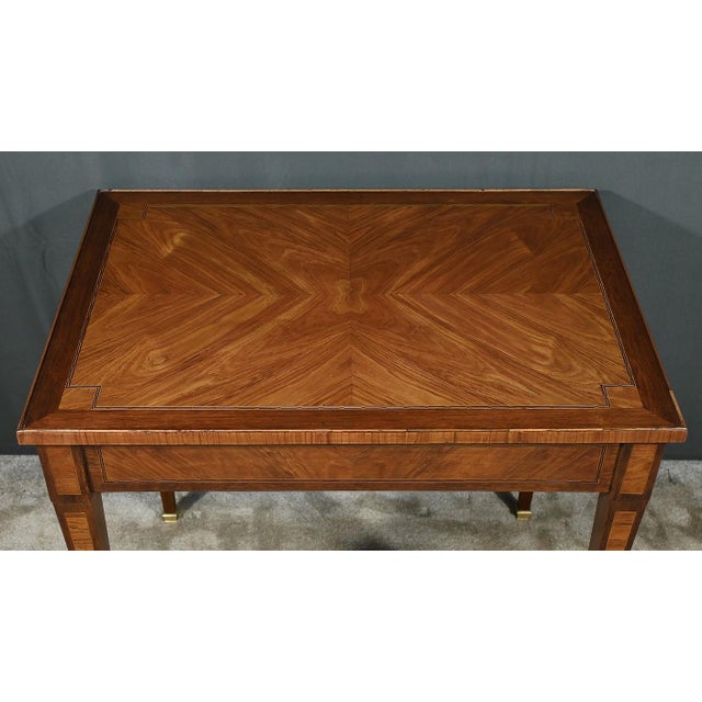 Small Marquetry Desk Table For Sale - Image 6 of 15