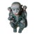 1970s Chinese Hand Painted Ceramic Monkey With Babies Sculpture Figuring Decor For Sale