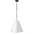 Thomas O'Brien for Visual Comfort Signature Goodman Small Hanging Light in Bronze with Antique White Shade For Sale