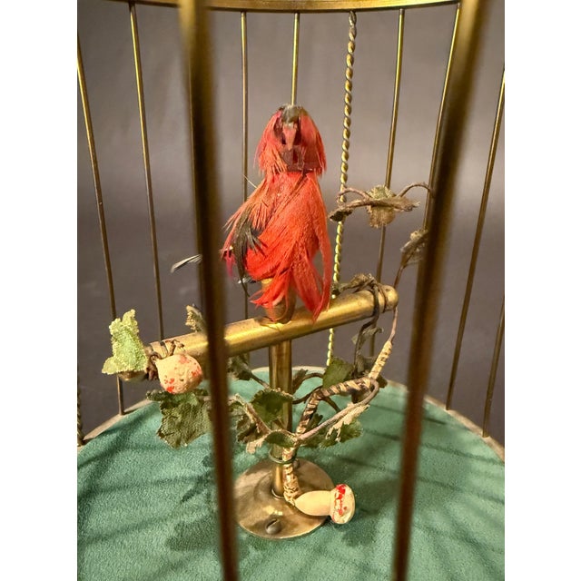 Early 20th Century Vintage Karl Griesbaum Automatronic Singing Bird Cage, Made in Germany For Sale - Image 4 of 9