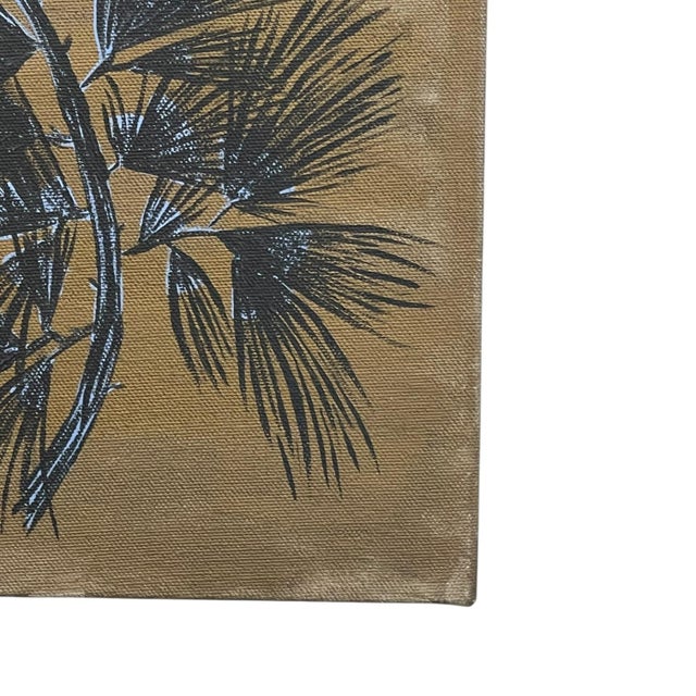 Mid-Century Modern 1970s Branch Botanical Painting Wall Art on Canvas. For Sale - Image 3 of 10
