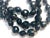 MCM Jewelry Marked West Germany Three Strand Jet Glass Necklace For Sale - Image 4 of 5