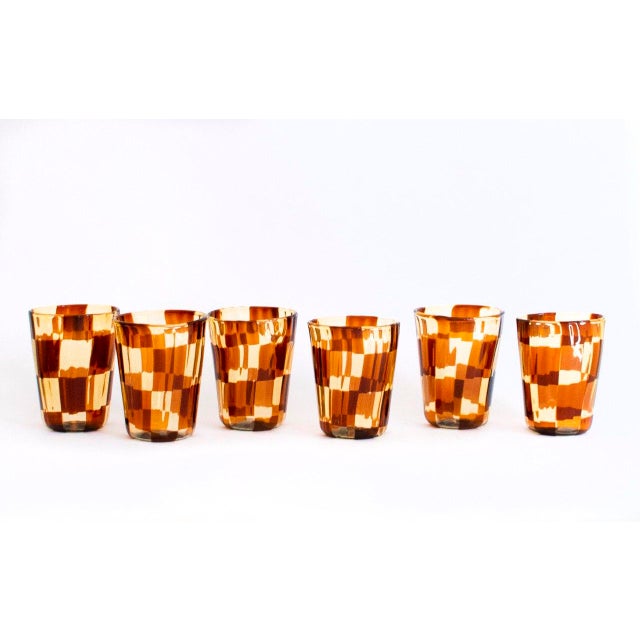 Mid-Century Modern Vintage Glasses by Mariana Iskra, 2004, Set of 6 For Sale - Image 3 of 16