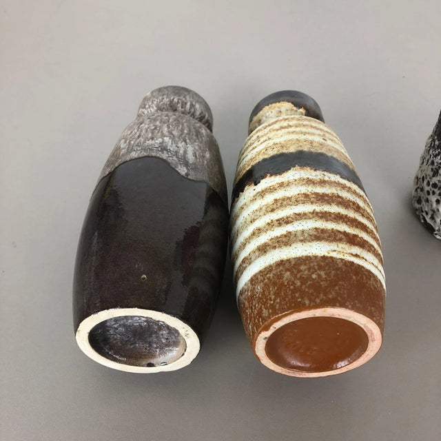 Vintage Multicolor Fat Lava Pottery Vases by Scheurich, Germany, Set of 4 For Sale - Image 16 of 18