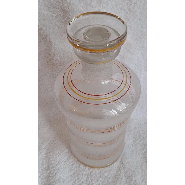 Art Deco Glass Liqueur Decanter, 1930s, in Very Good conditions. Designed 1920 to 1949