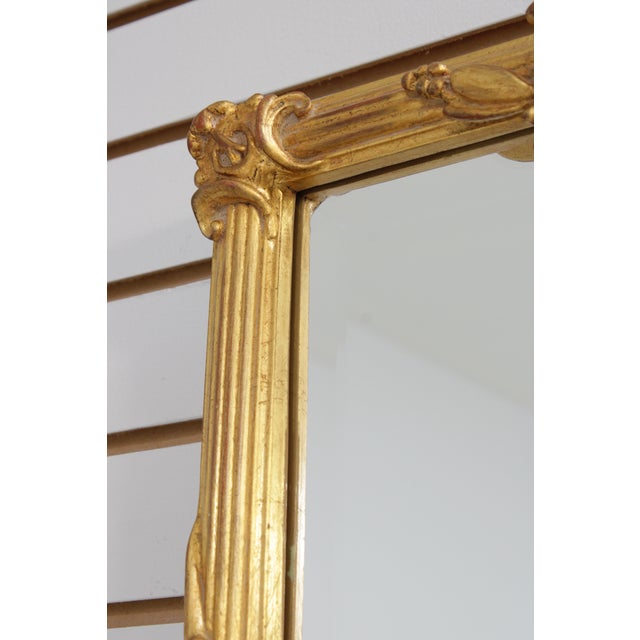 Carvers Guild Carved Bow Top Gold Gilt Wall Mirror For Sale - Image 12 of 13