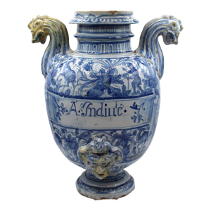 18th Century Italian Pottery Fountain Presumably for an Apothecary