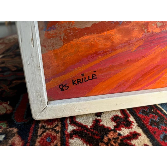 Jean Krillé, Landscape No. 90, Oil on Wood, 1985 For Sale - Image 8 of 10