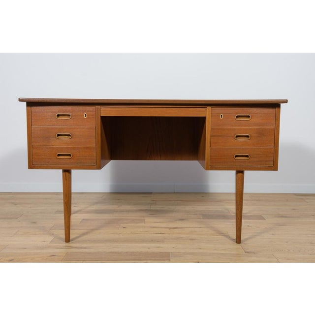 1960s Mid-Century Freestanding Teak Desk, 1960s For Sale - Image 5 of 18