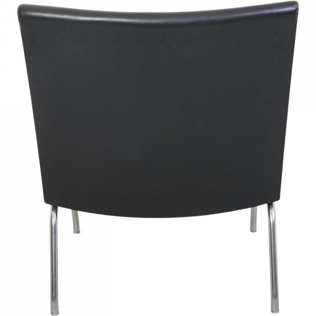 Black AP40 Chair in Black Leather by Hans Wegner, 1990s For Sale - Image 8 of 12