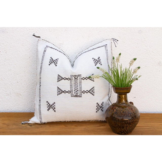 Textile Frost Trail Cactus Silk Moroccan Pillow For Sale - Image 7 of 7
