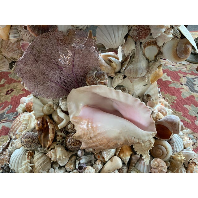 Antique White 20th Century Shell Encrusted Table For Sale - Image 8 of 15