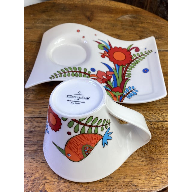NewWave Acapulco Cup and Saucer from Villeroy & Boch, 2000s, Set of 2 For Sale - Image 4 of 12