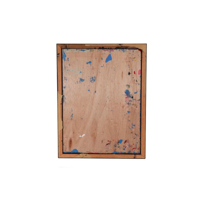 Wood Thomas Pulgini Blue Girl Pop Art Oil Painting For Sale - Image 7 of 7