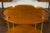 Wood English Midcentury Mahogany Oval Two-Tiered Table with Brass Accents For Sale - Image 7 of 12