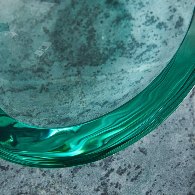 Oval Handblown Glass Bowl by Erwin Walter Burger for Fontana Arte, Italy 1950s For Sale - Image 18 of 18