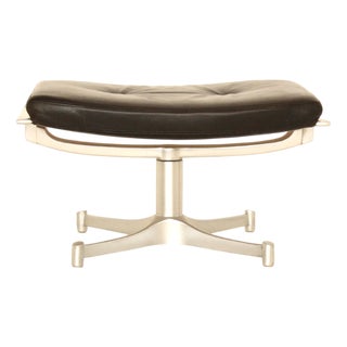 FK 85 Leather Pouf by Preben Fabricius & Jørgen Kastholm for Kill International, 1960s For Sale