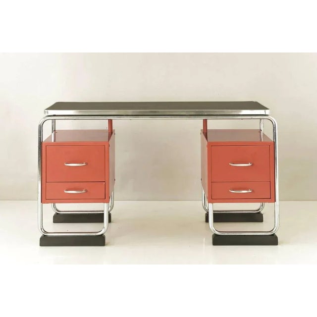 Tubular Steel Desk, Germany, 1950s For Sale - Image 4 of 14