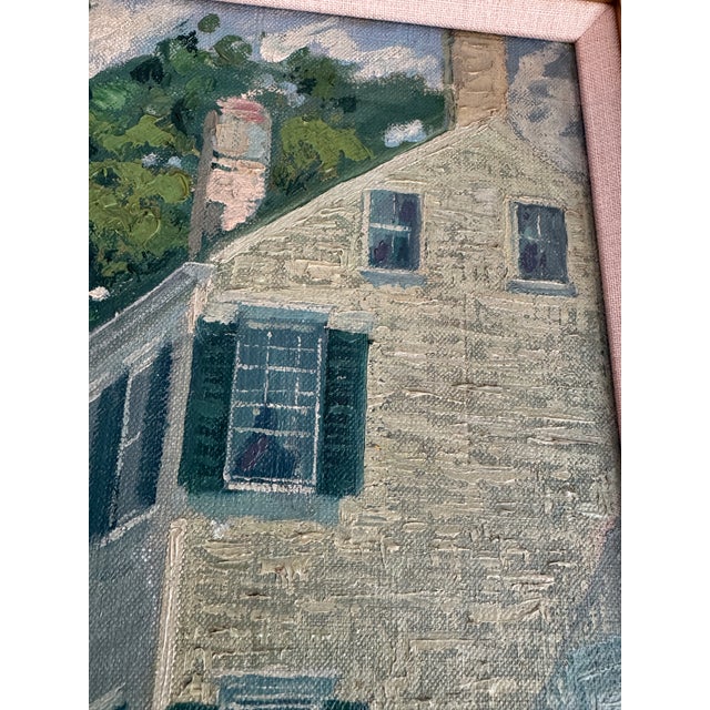 Wood Late 20th Century Robert B. Harshe – The Road to Town Original Oil on Masonite For Sale - Image 7 of 8