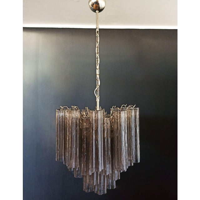 Mid-Century Modern Murano Glass Tube Chandelier, 1990 For Sale - Image 3 of 15