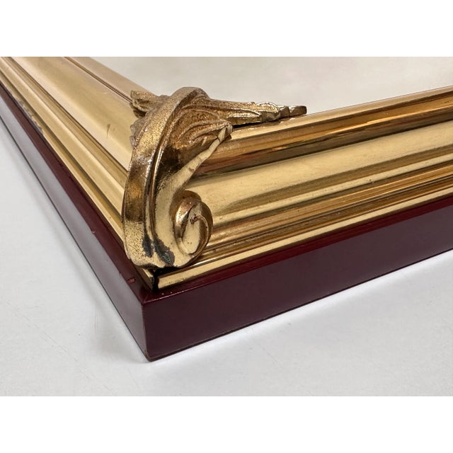 Neo-Classical Crystal Glass Wall Mirror with Brass Decor from Mariner 1893, Spain, 1970s For Sale - Image 9 of 18