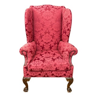 Antique Wing Chairs in Walnut, 1895 For Sale