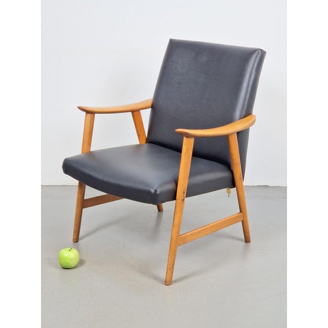 Wood Vintage Beech Armchair from De Ster Gelderland, 1960s For Sale - Image 7 of 11