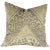 Brunschwig & Fils Mainard Damask in Beige and Silver Pillow Cover - 20” X 20” For Sale