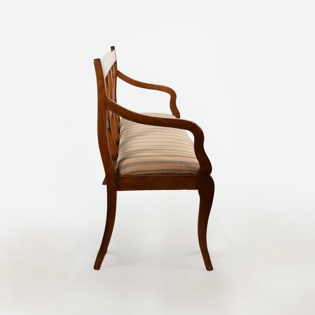 Wood Italian Walnut Bench, Circa 1880 For Sale - Image 7 of 9