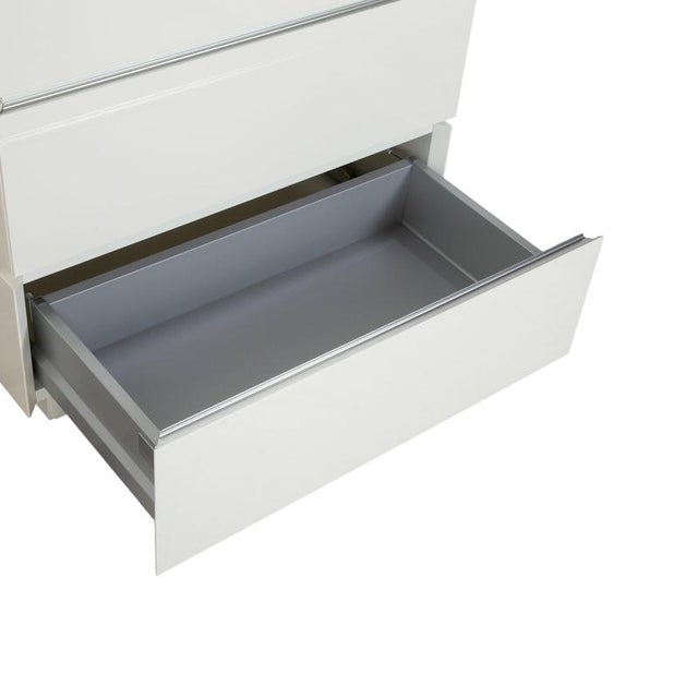Interlübke Cube Chest of Drawers in White High Gloss Wood from Lübke For Sale - Image 5 of 17