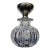 Vintage Art Deco Period Sterling & Crystal Cologne Bottle For Sale