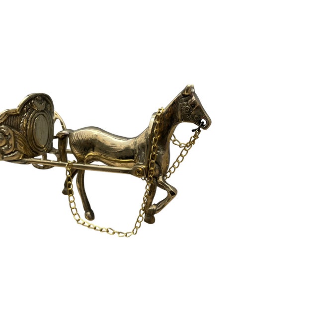 Brass Chariot & Horse Figurine For Sale - Image 11 of 16