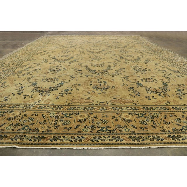 Textile Oversized Antique Indian Mogul Rug - 12'07 X 18'10 For Sale - Image 7 of 11
