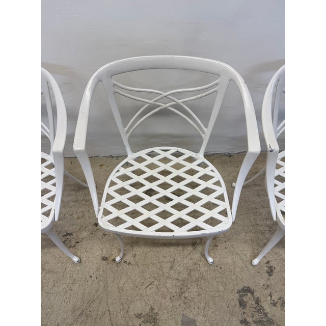 Mid-Century Brown Jordan Outdoor Aluminum Dining Chairs, 1960s - Set of Four For Sale - Image 13 of 16