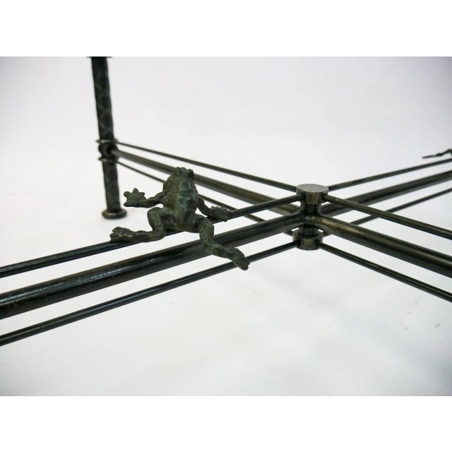 1970s Ilana Goor Original Work ‘Rebar’ Table With Bronze Frogs For Sale - Image 5 of 13