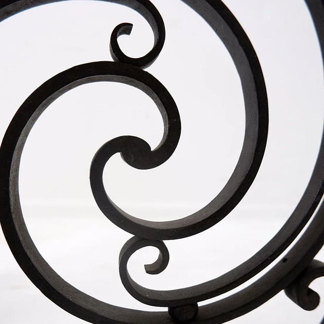 Art Nouveau Style Wrought Iron Tripod Candlestick For Sale - Image 9 of 16