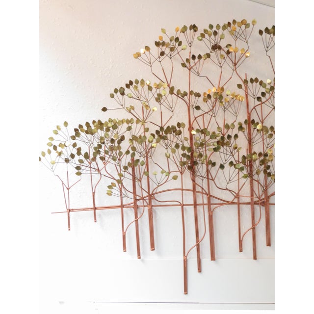 Mid Century Curtis Jere Elm Tree Forest Metal Wall Art