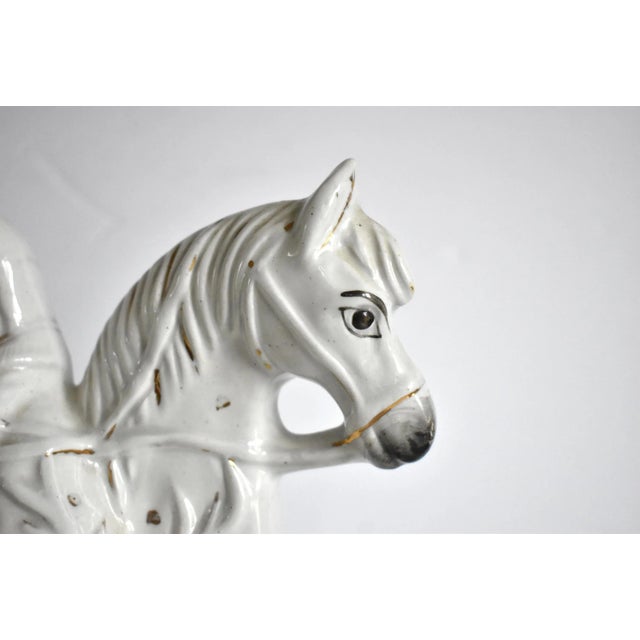 Ceramic Antique Staffordshire Scottish Hunter on Horseback Figurine For Sale - Image 7 of 10