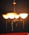 Mid-Century Modern Four-Light Bronze Chandelier with Holophane Prismatic Glass Shades, 1950s For Sale - Image 13 of 18