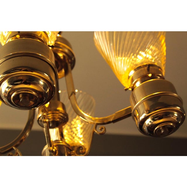 Art Deco Italian Murano Glass Chandelier, 1940s For Sale - Image 7 of 13