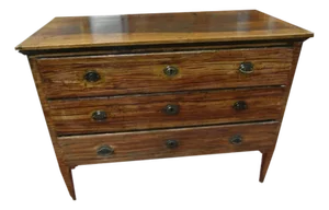 Louis XV Chest of Drawers with Original Faux Wood Lacquer, Marche Region