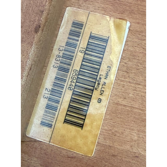 1990s Ethan Allen Legacy Iron and Wood End Table For Sale - Image 5 of 6