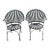 Francois Carre Fan Back Garden Chairs - A Pair For Sale