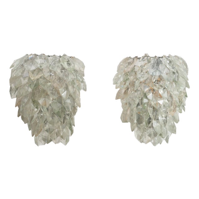 Glass Wall Light Set, Set of 2 For Sale