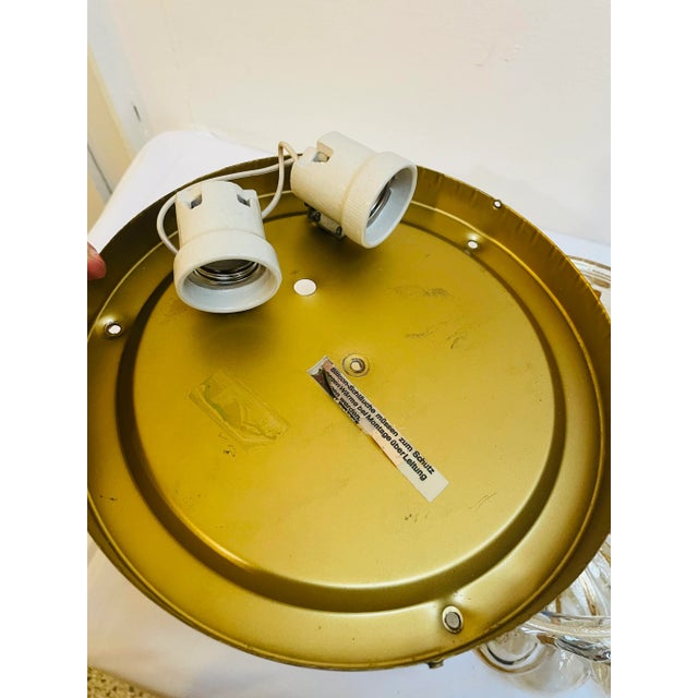 Vintage Amber Square Lamp in Bubble Glass, 1960s For Sale - Image 10 of 11