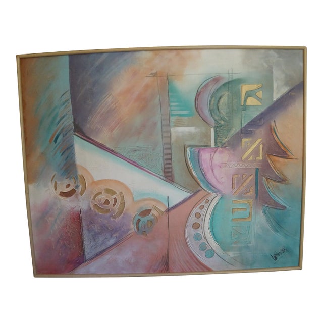 The Large Lee Reynolds Abstract Painting is a stunning piece of artwork created by artist Lee Reynolds in 1970. This...