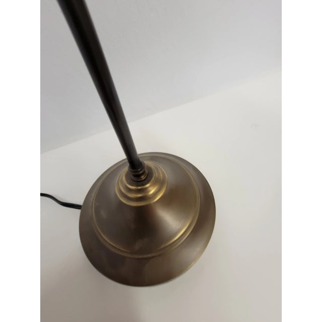VIntage Desk Lamp With Amber Mixed Glass Glow Shade For Sale - Image 10 of 11