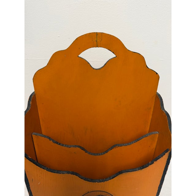 1970s Aged Vintage Magazine Holder With Greek Inspired Motif For Sale In Seattle - Image 6 of 12